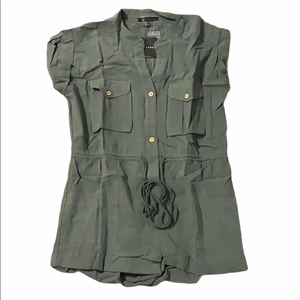 NWT JLUXLABEL Slate Utility Romper